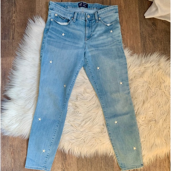 Gap Denim Legging Jeans With Embroidered Stars - Picture 3 of 10